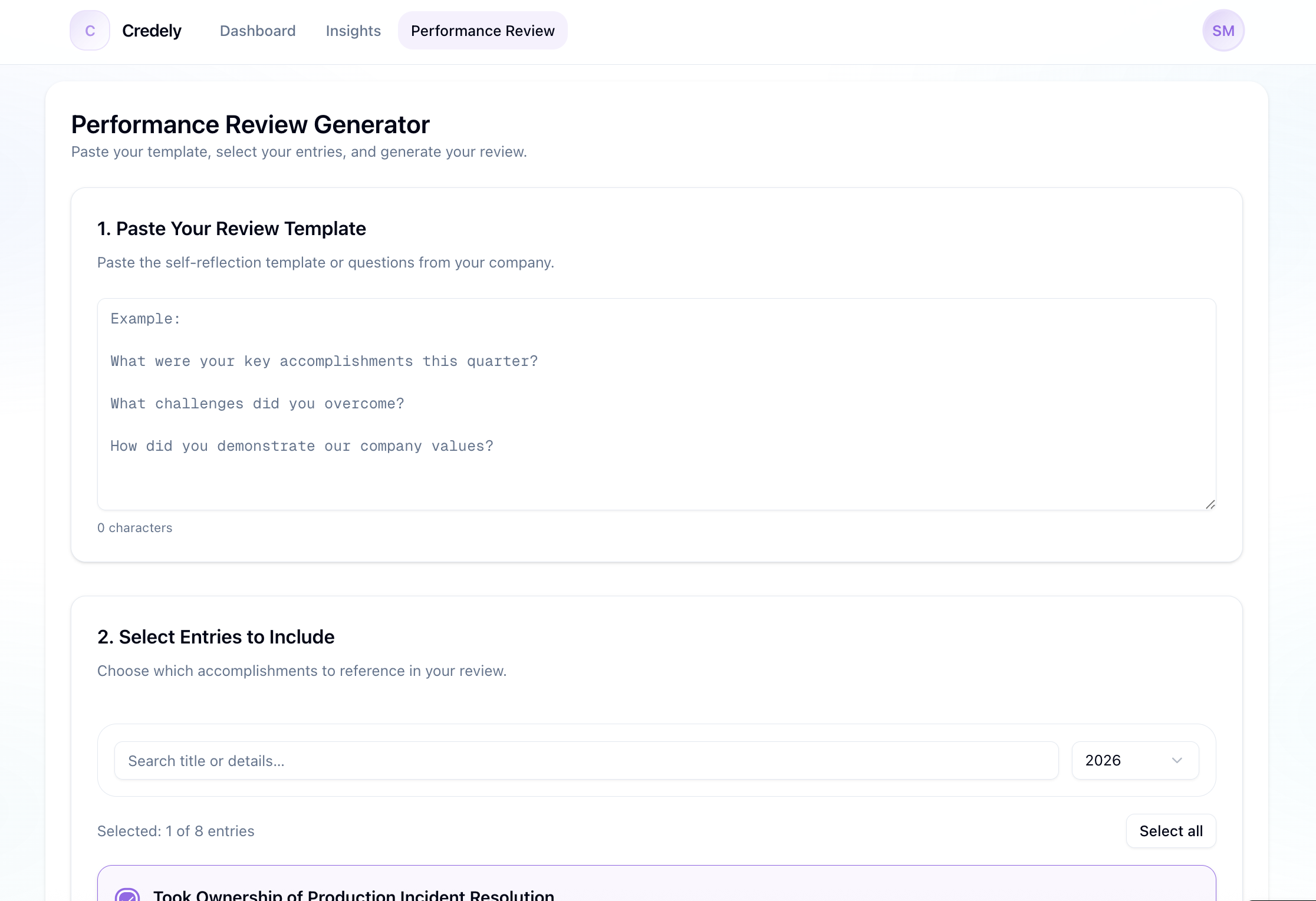 AI-powered review generator